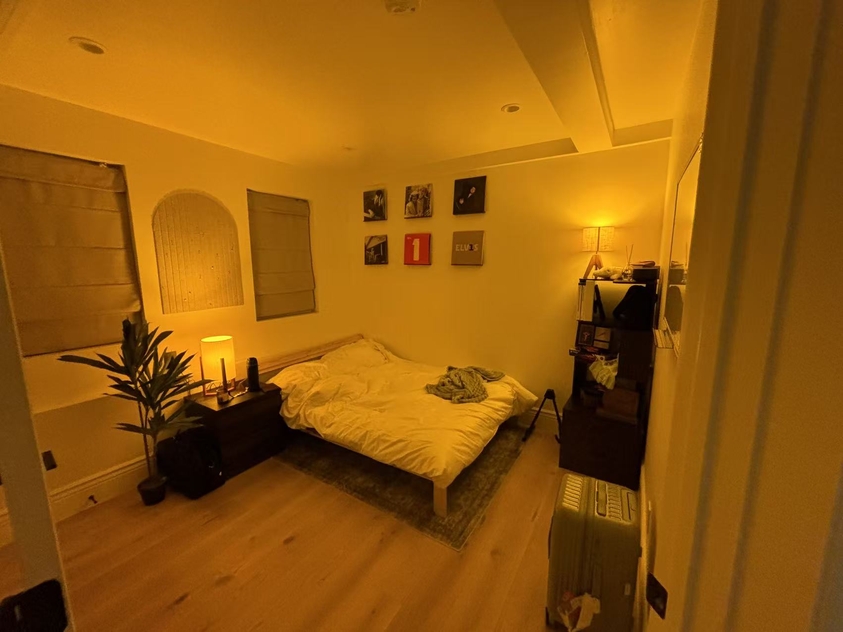 Vinyl records mounted on my bedroom wall